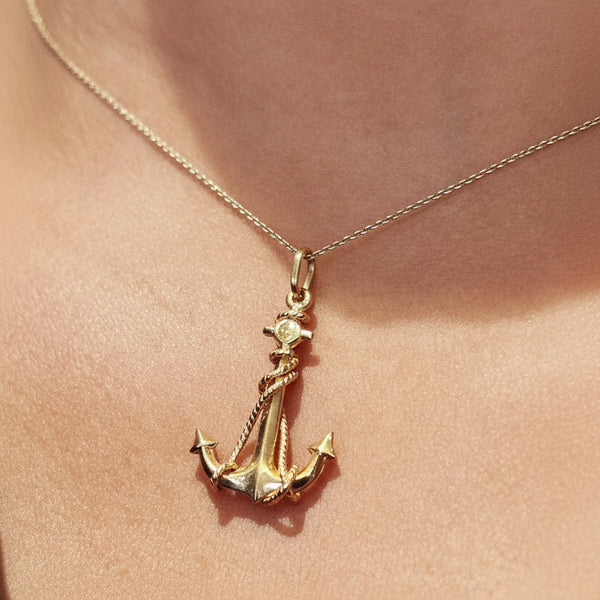 Pendentif Ancre Or Jaune 18k - 2.33 G
