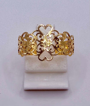 Bague Fleur en Or Jaune 18K T.54