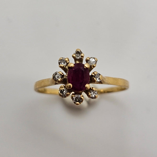 Bague Marguerite Or Jaune 18 K - Taille 55 - 2.05 G
