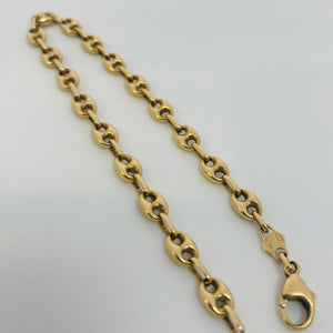 Bracelet or maille grain de café