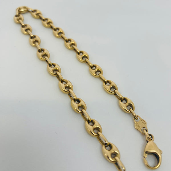 Bracelet or maille grain de café