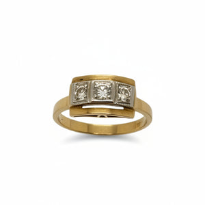 Bague en or jaune et diamants 18k -  2.43 G