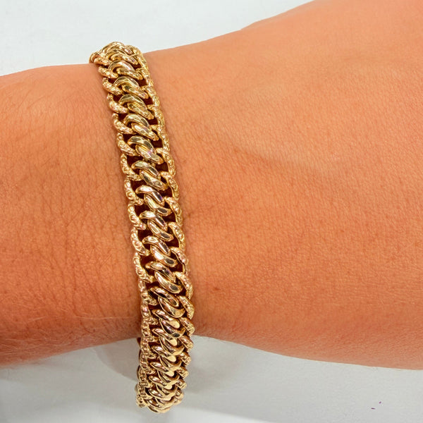Bracelet Maille Fantaisie Or Jaune 18k
