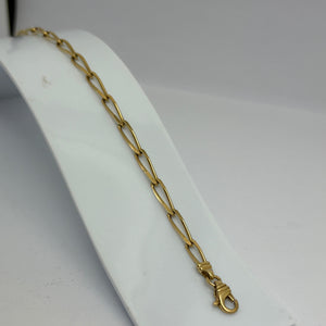 Bracelet Maillon Cheval en Or Jaune 18K - 22cm - 7.99G