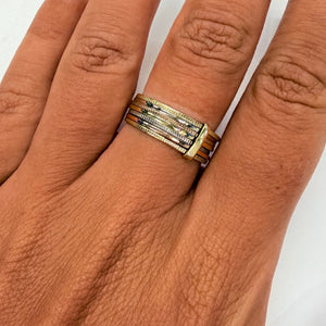 Bagues Semainier 3 Ors 18k Taille-57