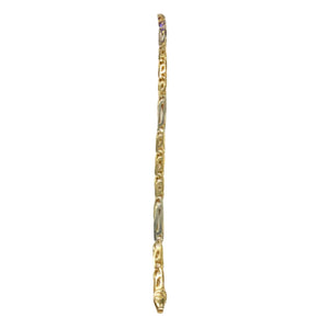 Bracelet Maille Fantaisie Or Jaune et Blanc 18k
