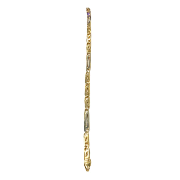 Bracelet Maille Fantaisie Or Jaune et Blanc 18k