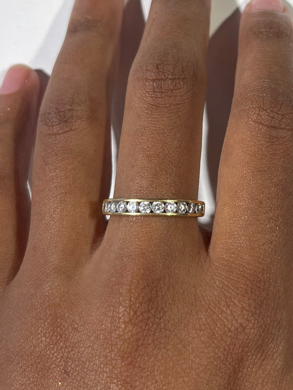 Superbe Bague Demi-Tour en Or jaune 18 K - Taille 55 - 2.2 G