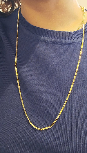 Collier Matinée Fantaisie en Or Jaune 18K 9.51 Grs
