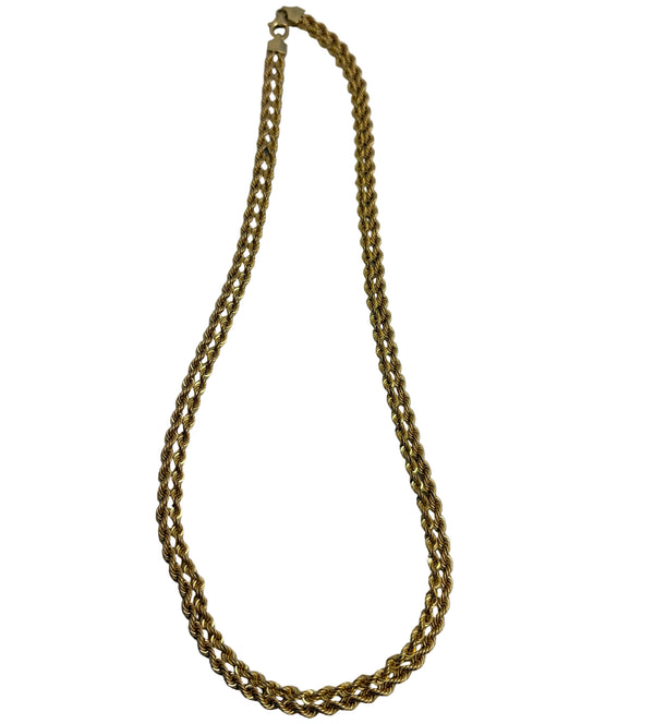 Titre : Collier Torsadé en Or Jaune 18K - 12.18 G