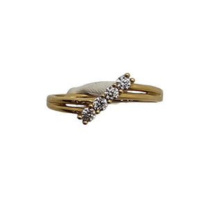 Bague en Or Jaune 18k et Oxyde de Zirconium - T52 - 1.5gr
