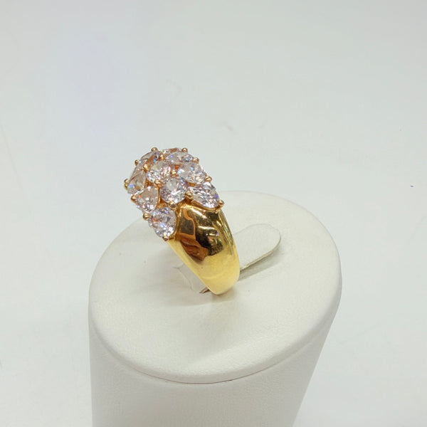 Bagues en or jaune 18k avec Oxyde de Zirconium