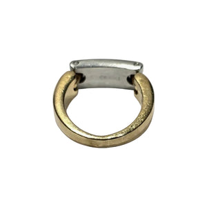 Jonc Or Jaune et Or Blanc 18 Carats avec Diam