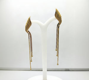 Boucles d'oreilles Pendantes en Or Jaune 18 Carat