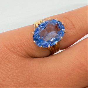 Bague avec Topaze en Or Jaune 18K