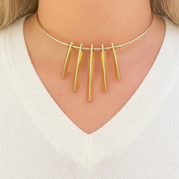 Collier ras du cou en or jaune 18K - 18.73g