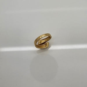 Jonc en Or Jaune 18K avec Diamants - T53 - 6.66gr