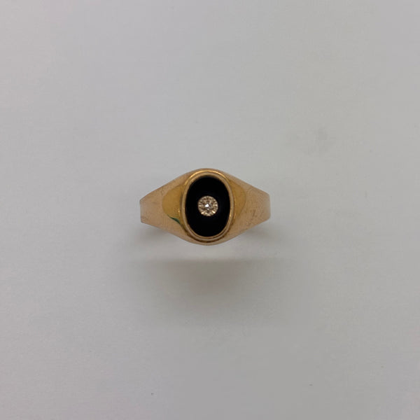 Chevalière en Or Jaune 18K Taille-53