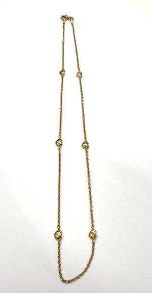 Collier Ras du Cou Coeur Or Jaune 18k 6.40 Grs