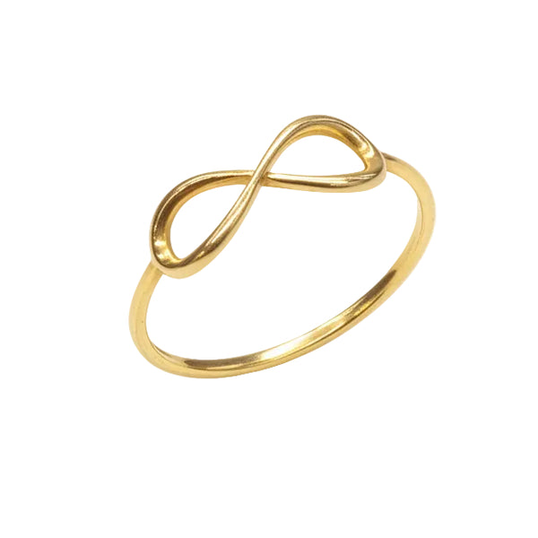 Bagues infini en or jaune 18k
