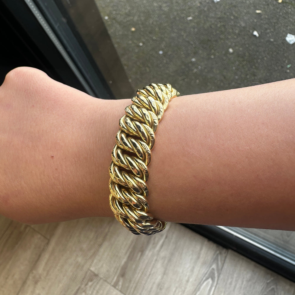 Bracelet Gourmette en Or Jaune 18K - 31.16G