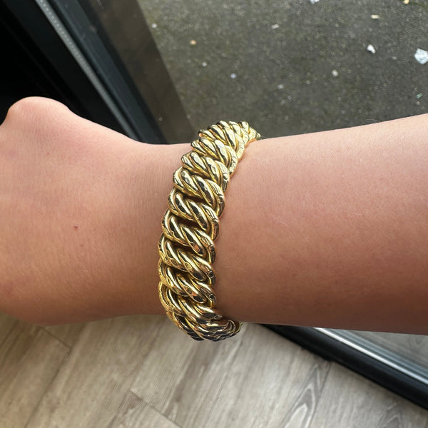 Bracelet Gourmette en Or Jaune 18K - 31.16G