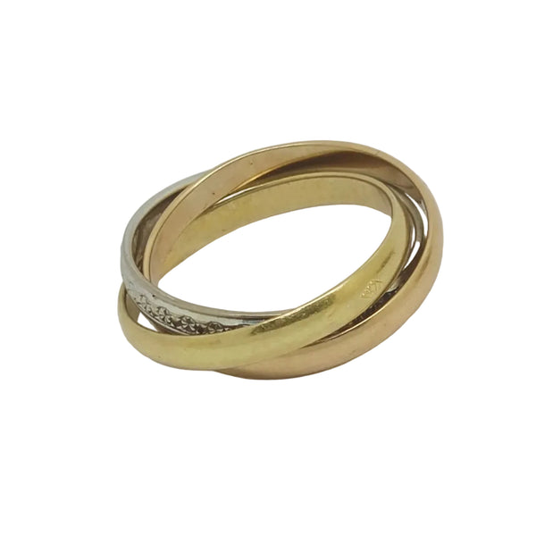 Alliance Tricolore en Or 18k Taille 50