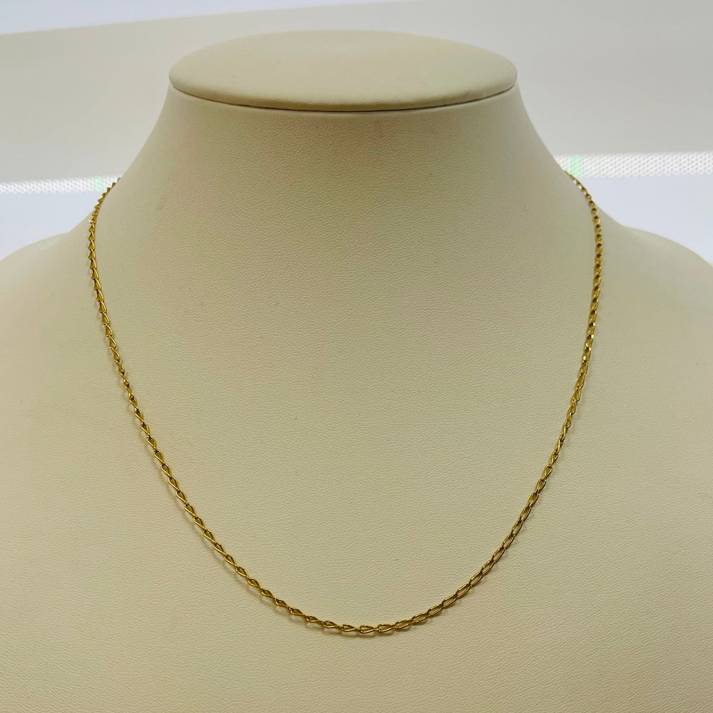 Collier maille cheval en or jaune 18K 5.77 Grs