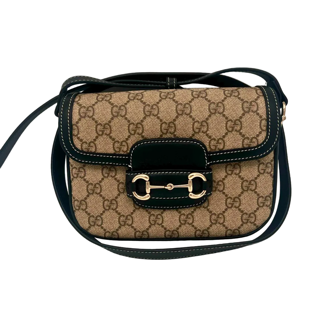 Gucci - Sac Horsebit toile monogrammée beige - Bandoulière