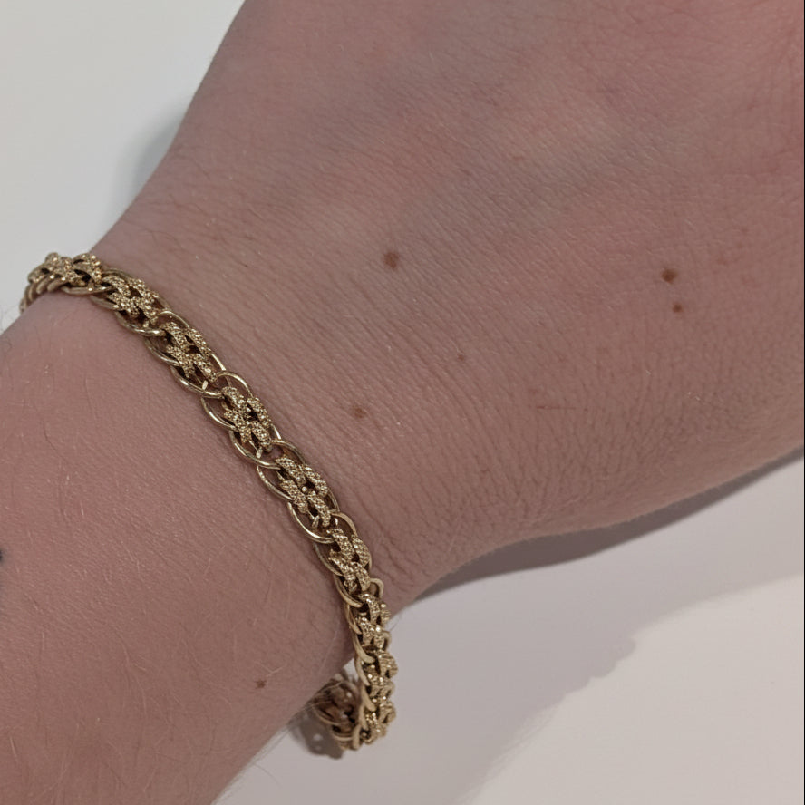 Bracelet Maillon Fantaisie en Or Jaune 18K