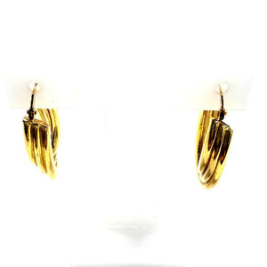 Boucles d'oreilles créoles en or jaune 18K - 2.60g