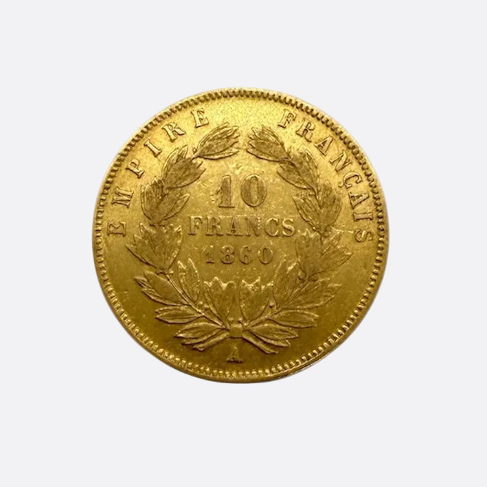 Pièce 10 Francs Napoléon III Or Jaune 20k - 3.19G