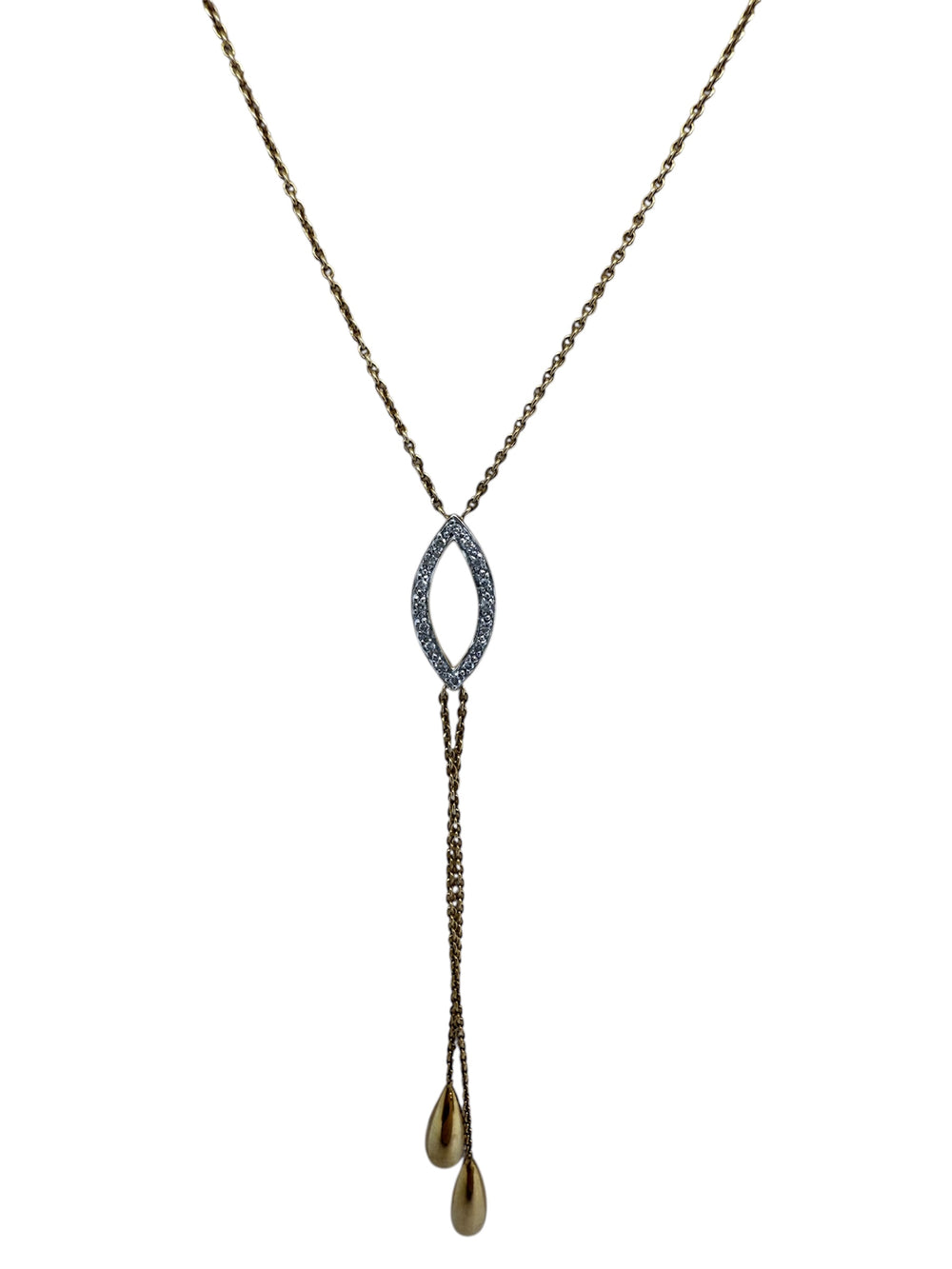 Collier Princesse en Or Jaune 18K avec Diamants - 4.77 Grs