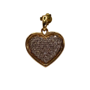 Pendentif Cœur Diamanté en Or Jaune 18K -  4.19G