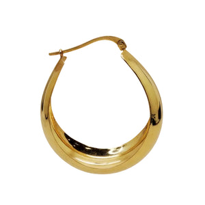 Boucles d'oreilles créoles en or jaune 18k - 6.81 G