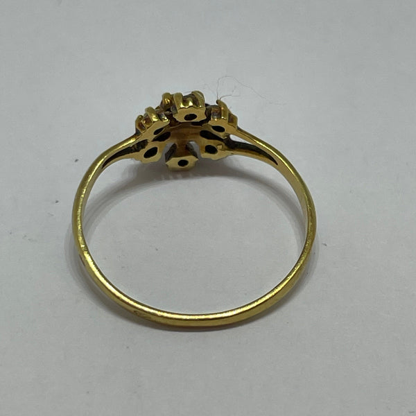 Bague Marguerite en Or jaune 18K - Taille 50