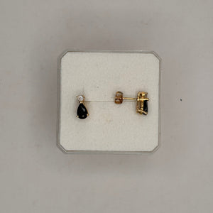 Boucles d'oreilles en Or 18k avec saphirs et oxydes