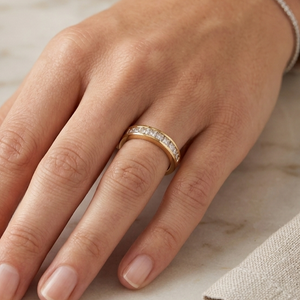 Bague demi tour en Or jaune 18K - Taille 57 - 4G