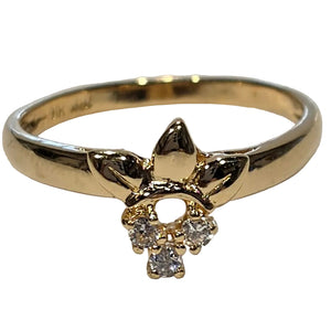 Bague en Or Jaune 750 avec Oxyde de Zirconium