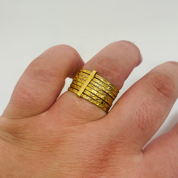 Bagues semainier en or jaune 18 carats –  T 58