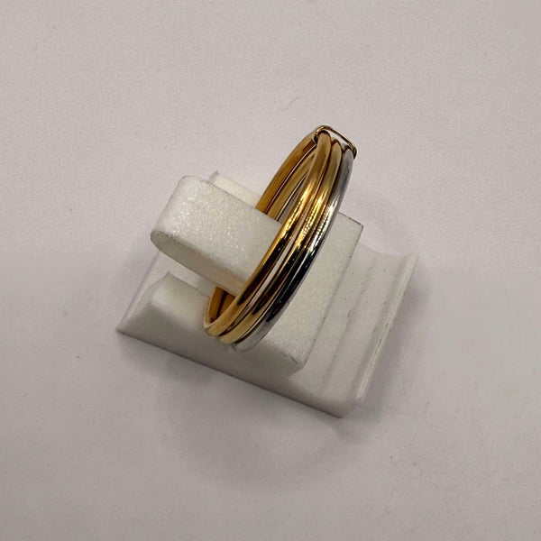 Bague Alliance Or Jaune et Blanc 18K T.53