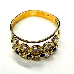 Bague en Or Jaune 18K - Taille 61 - 3.43g