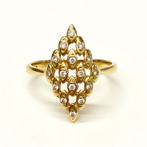 Bague Marquise Or Jaune 18k - 4.33 G