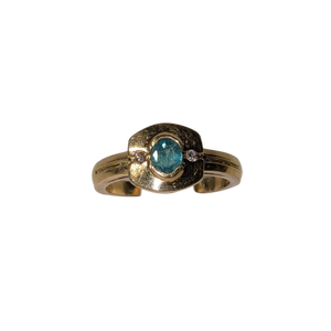 Bague Ancienne avec Pierre 18K Taille-54