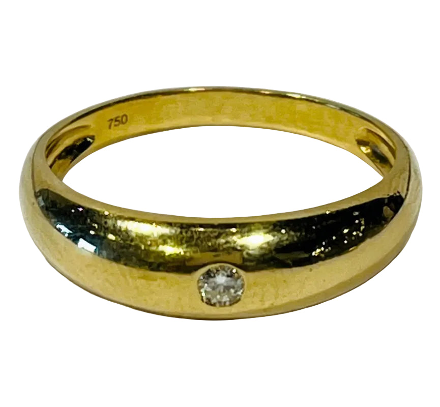 Bague Jonc Or Jaune 18 K - Taille 64 - 3.91 G