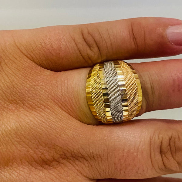 Bague Tank 3 Ors 18K Taille-54