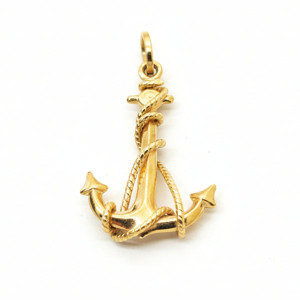 Pendentif Ancre Or Jaune 18k - 2.33 G
