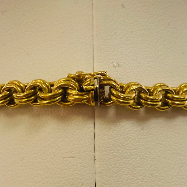 Collier Ras du Cou Original en Or Jaune 18 Carats - 23.45 Grs