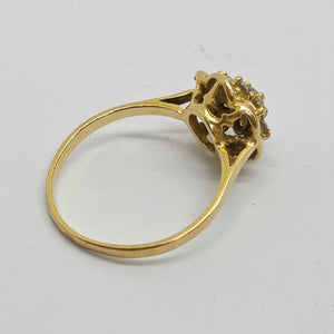 Bague Chou Or Jaune 18 Carats Pierres Oxyde