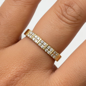 Bague Demi Tour Or Jaune 750/1000